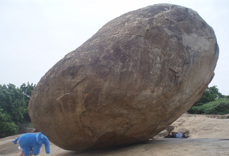 Krishna Butter Ball in Mamallapuram