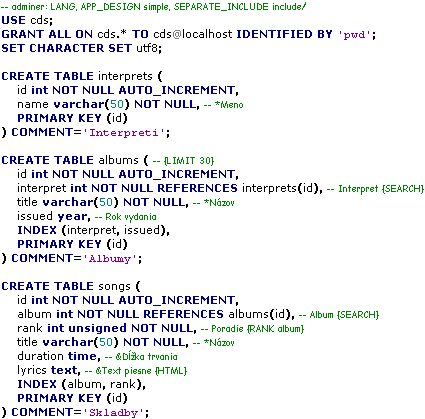 SQL skript