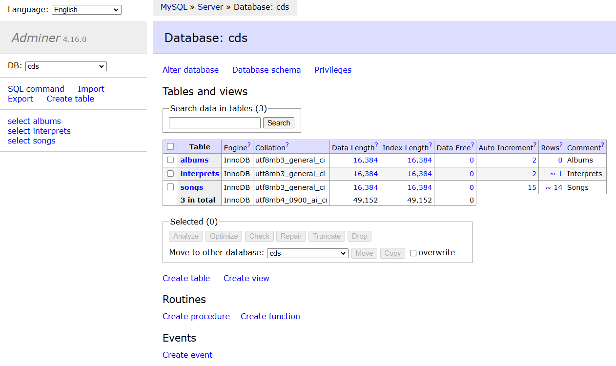 php gui for mysql database